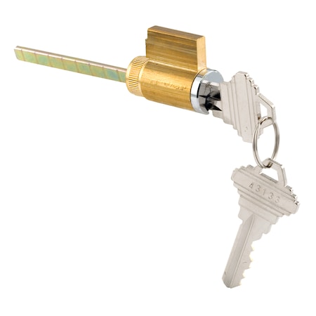 Prime-Line 1-7/8 in. Brass Housing with Chrome Plated Face, Cylinder Lock Single Lock E 2104